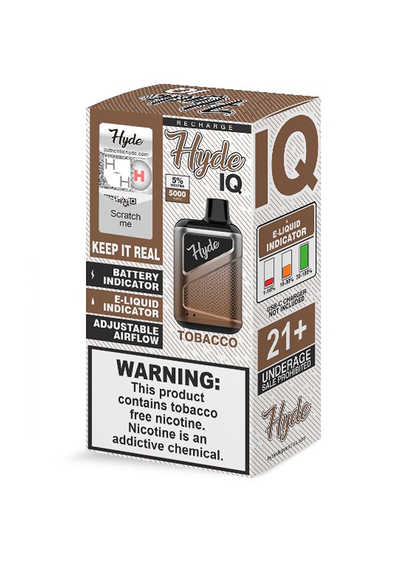 hyde tobacco vape Hyde IQ Recharge Tobacco