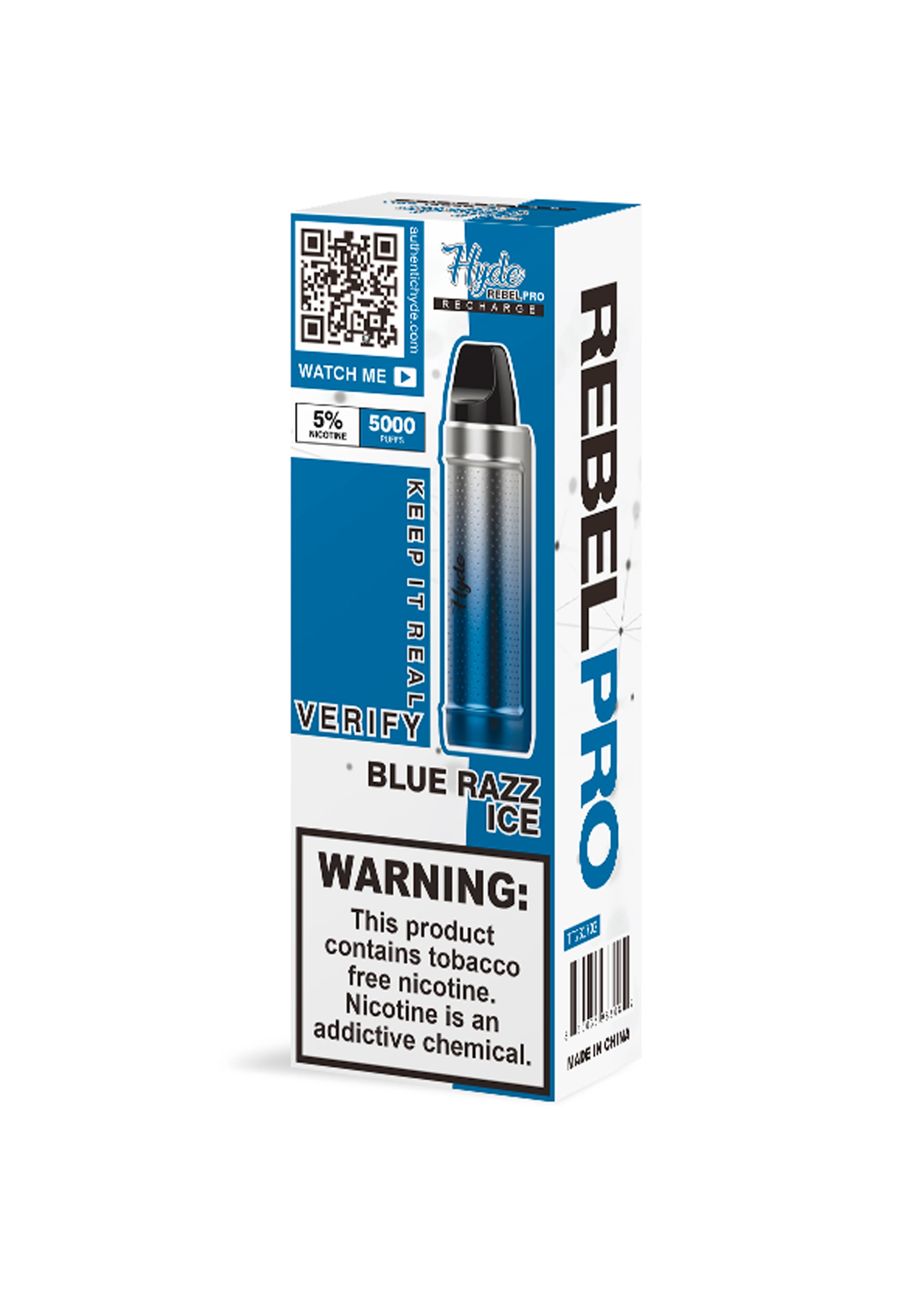 Hyde Rebel Pro 5000 Blue Razz Ice | GetPop