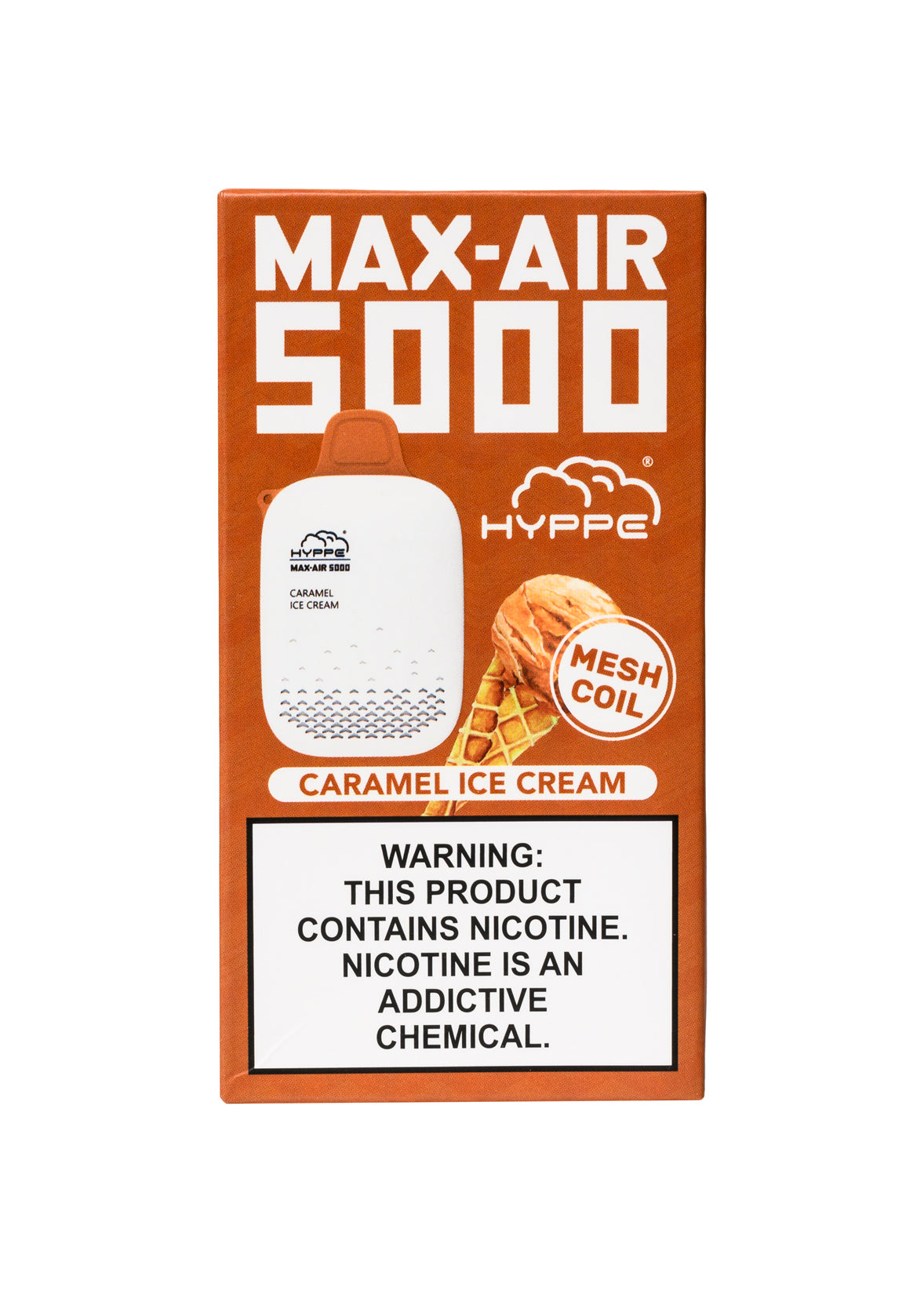 Hyppe Max Air 5000 Caramel Ice Cream | GetPop Hyppe Max Air 5000 Caramel Ice Cream | GetPop