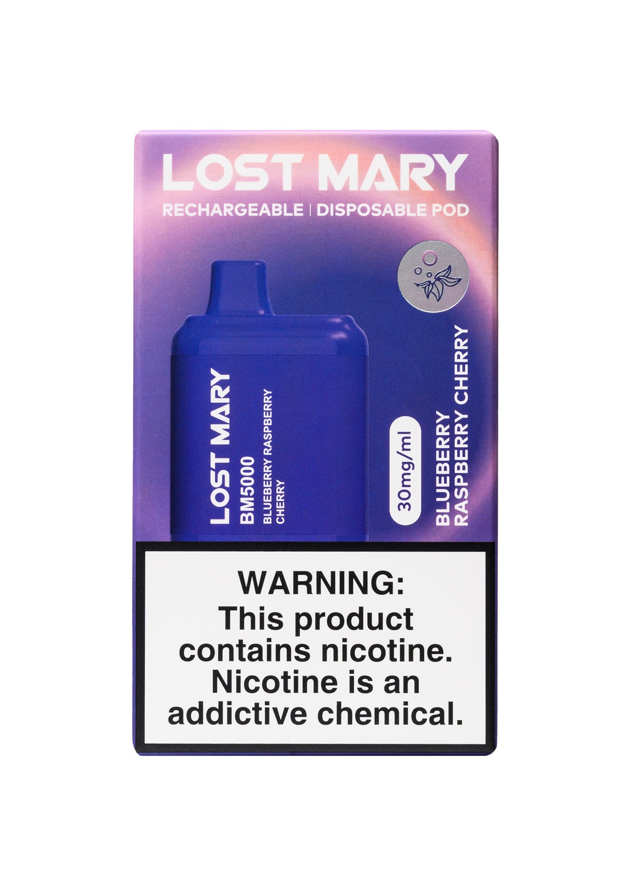 Lost Mary BM5000 Blueberry Raspberry Cherry 3%