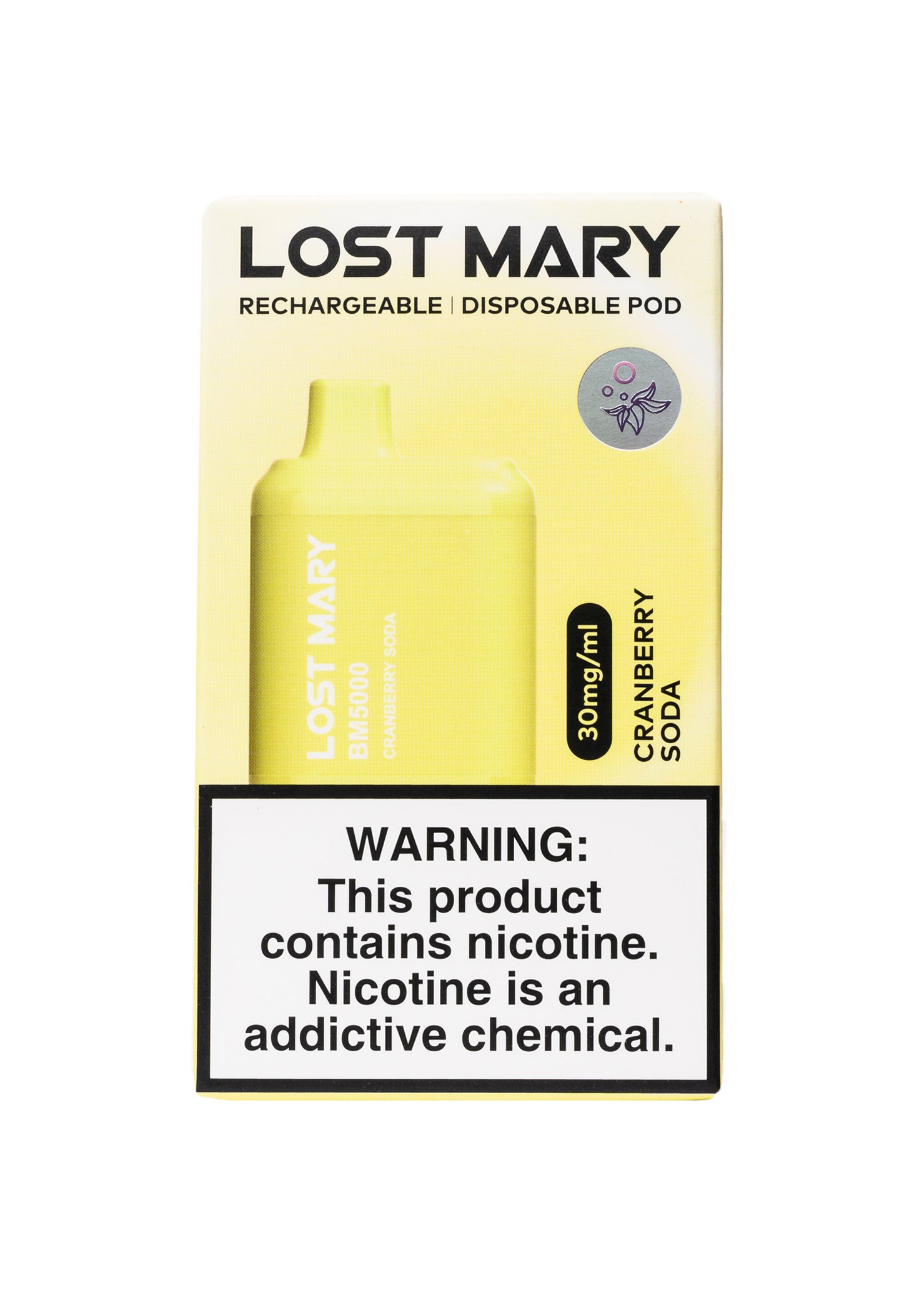 lost mary os5000 cranberry soda Lost Mary BM5000 Cranberry Soda 3%