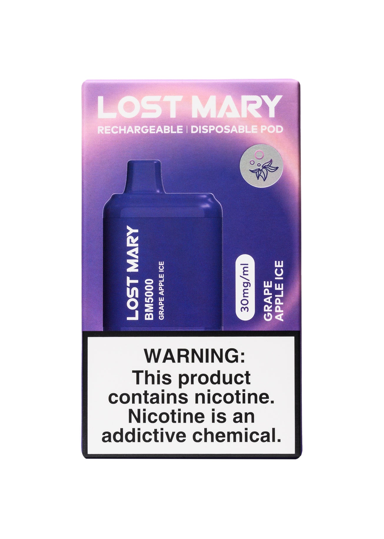 Lost Mary BM5000 Grape Apple Ice 3% | GetPop Lost Mary BM5000 Grape Apple Ice 3% | GetPop