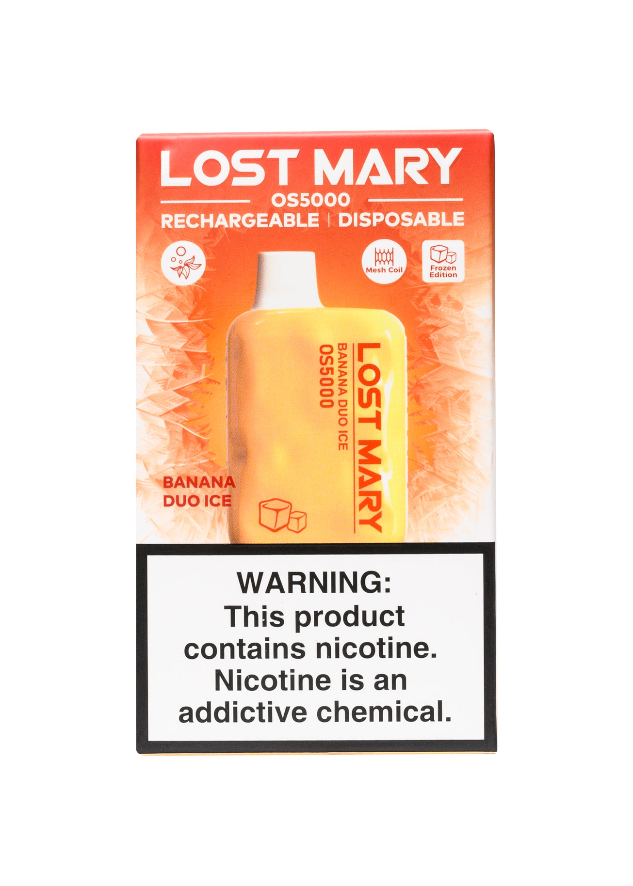 Lost Mary OS5000 Banana Duo Ice 5% | GetPop Lost Mary OS5000 Banana Duo Ice 5% | GetPop