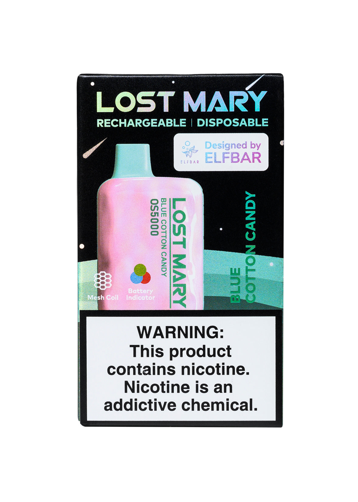 Lost Mary OS5000 Blue Cotton Candy / Blueberry P&B Cloudd | GetPop Lost Mary OS5000 Blue Cotton Candy / Blueberry P&B Cloudd | GetPop