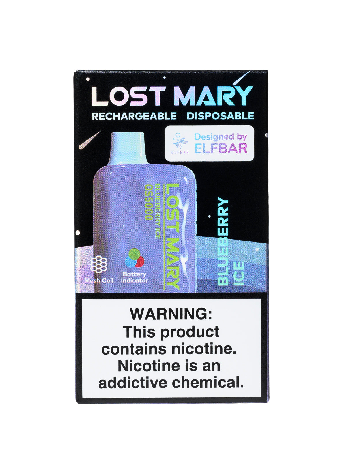 Lost Mary OS5000 Blueberry / Blueberry Ice | GetPop Lost Mary OS5000 Blueberry / Blueberry Ice | GetPop