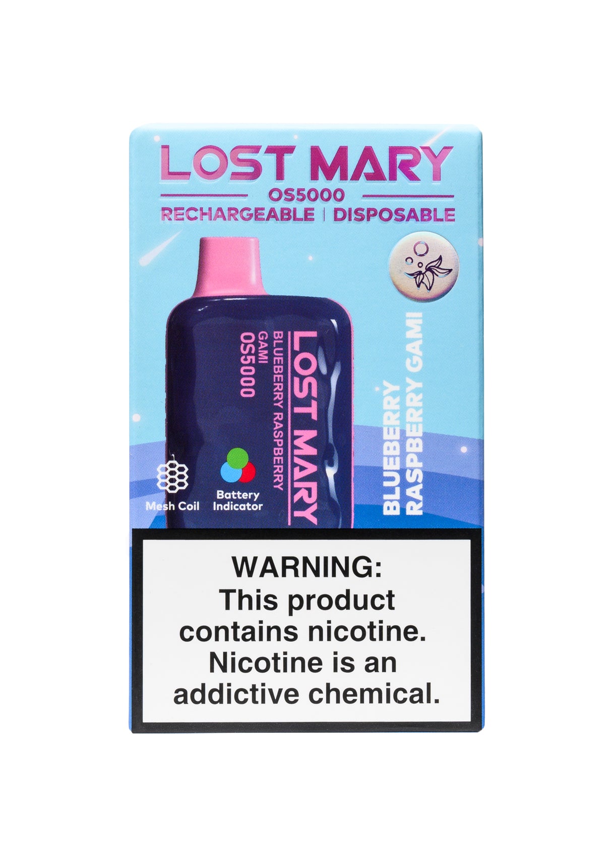 Lost Mary OS5000 Blueberry Raspberry Gami | GetPop Lost Mary OS5000 Blueberry Raspberry Gami | GetPop