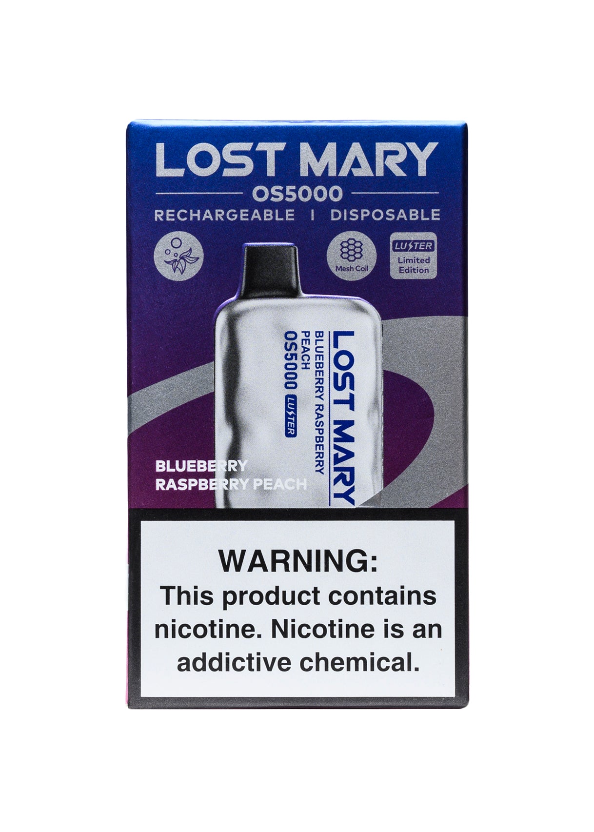 Lost Mary OS5000 Blueberry Raspberry Peach 4% | GetPop