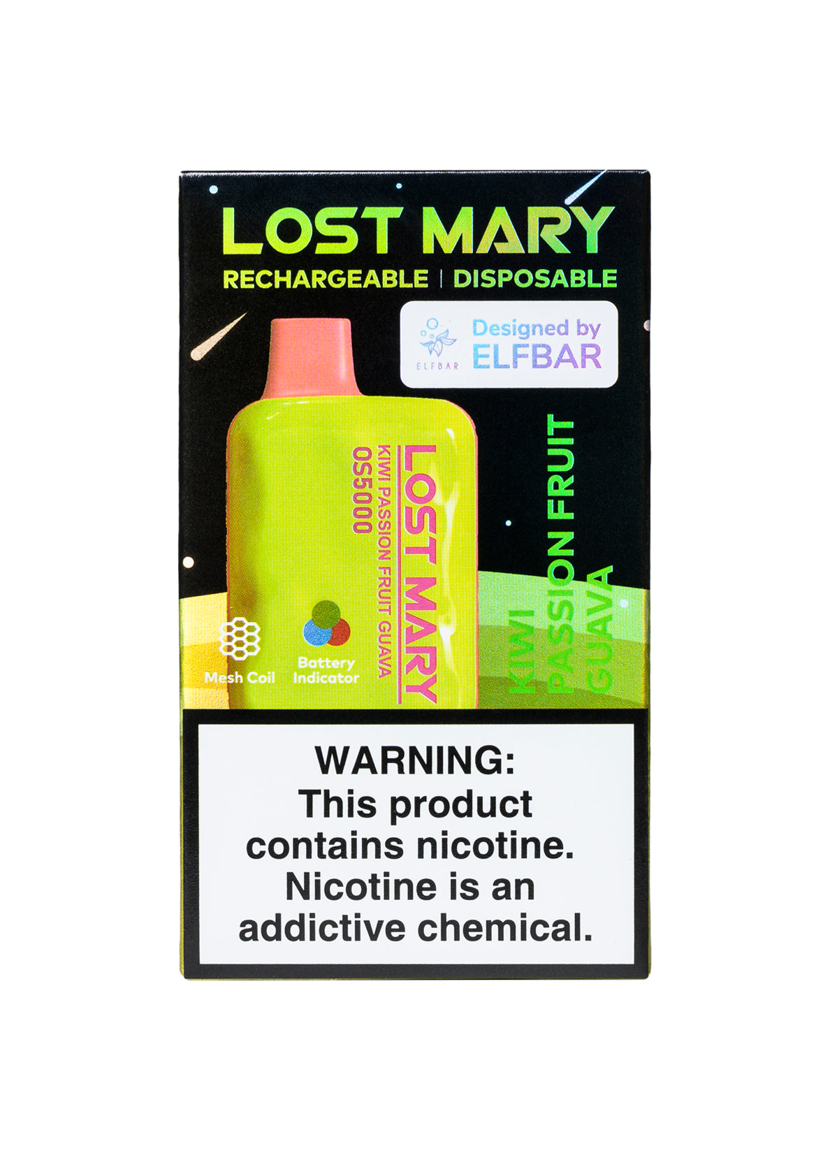 Lost Mary OS5000 Kiwi Passion Fruit Guava | GetPop Lost Mary OS5000 Kiwi Passion Fruit Guava | GetPop