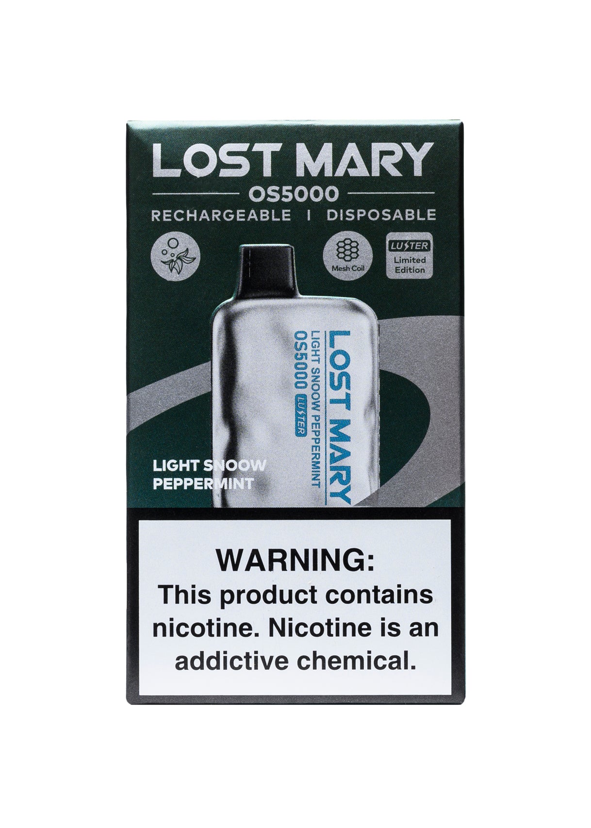 Lost Mary OS5000 Light Snoow Peppermint 4% | GetPop