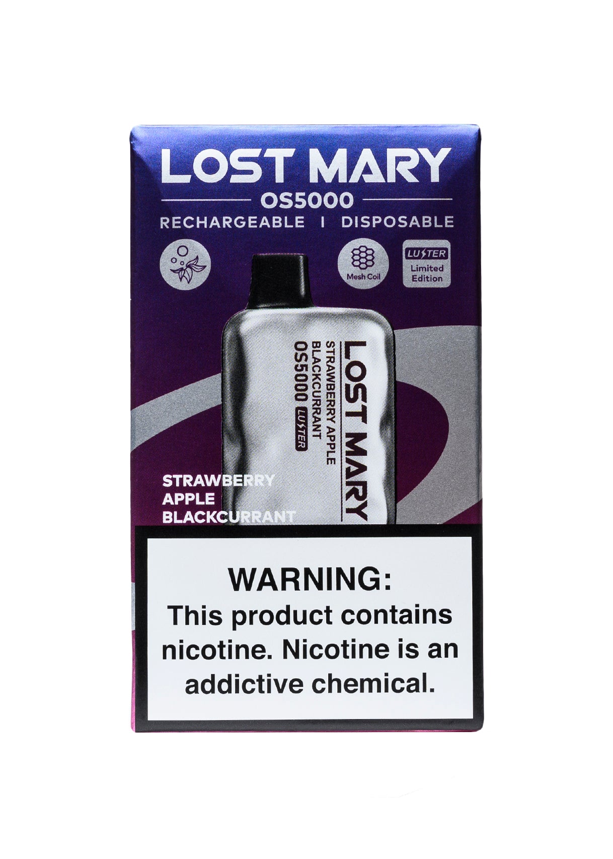 Lost Mary OS5000 Strawberry Apple Blackcurrant | GetPop Lost Mary OS5000 Strawberry Apple Blackcurrant | GetPop
