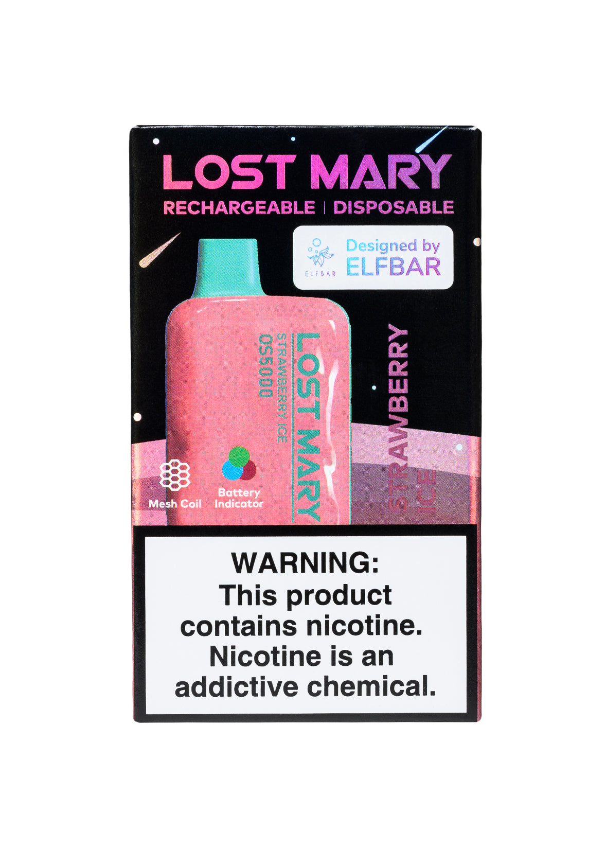 Lost Mary OS5000 Strawberry Ice | GetPop Lost Mary OS5000 Strawberry Ice | GetPop