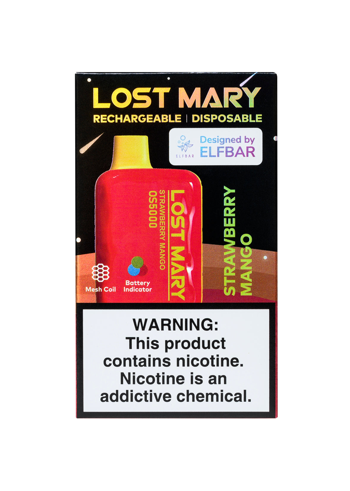 Lost Mary OS5000 Strawberry Mango | GetPop Lost Mary OS5000 Strawberry Mango | GetPop