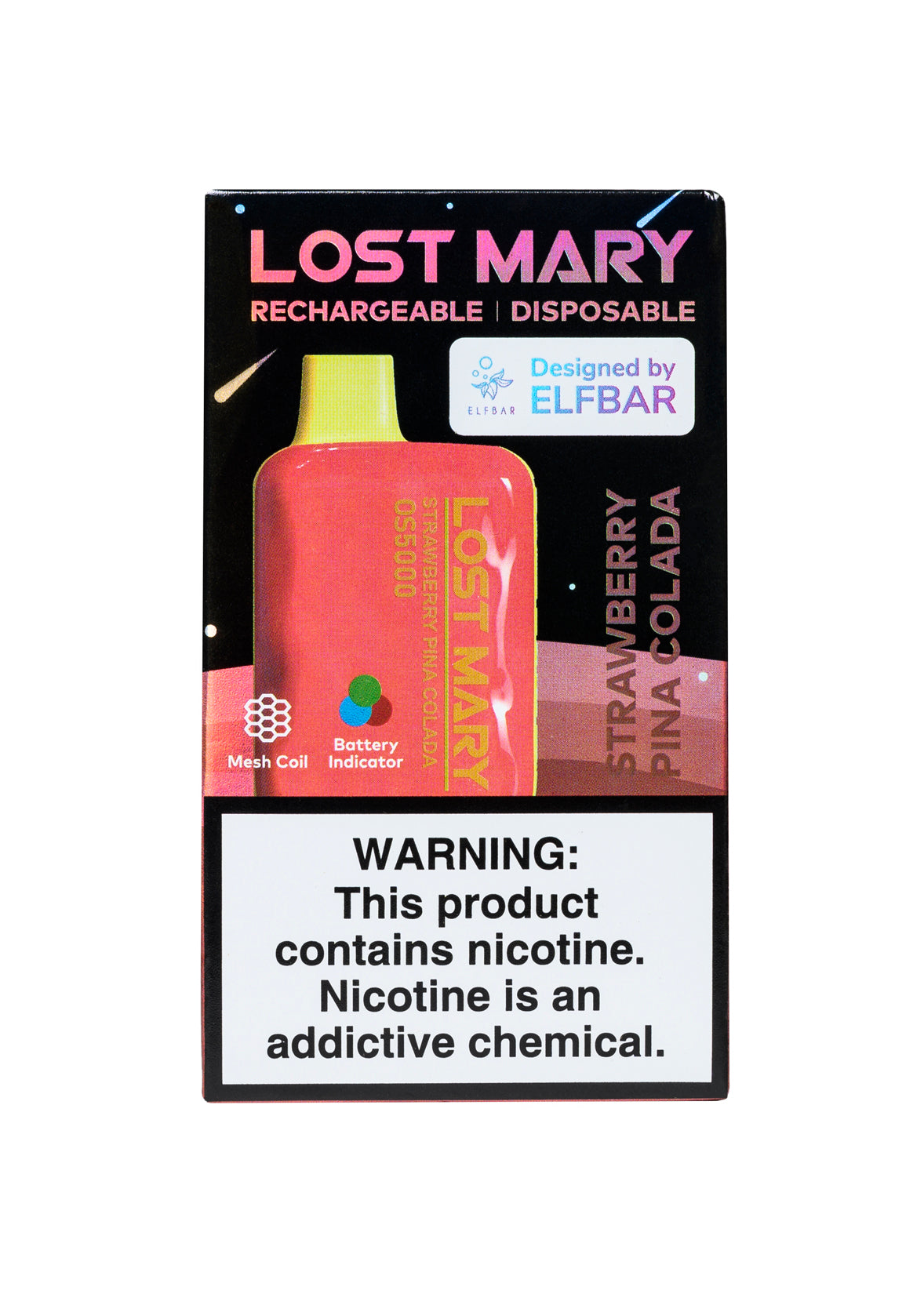 Lost Mary OS5000 Strawberry Pina Colada | GetPop Lost Mary OS5000 Strawberry Pina Colada | GetPop