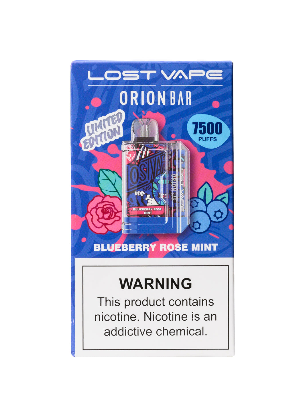 Lost Vape Orion Bar 7500 Blueberry Rose Mint