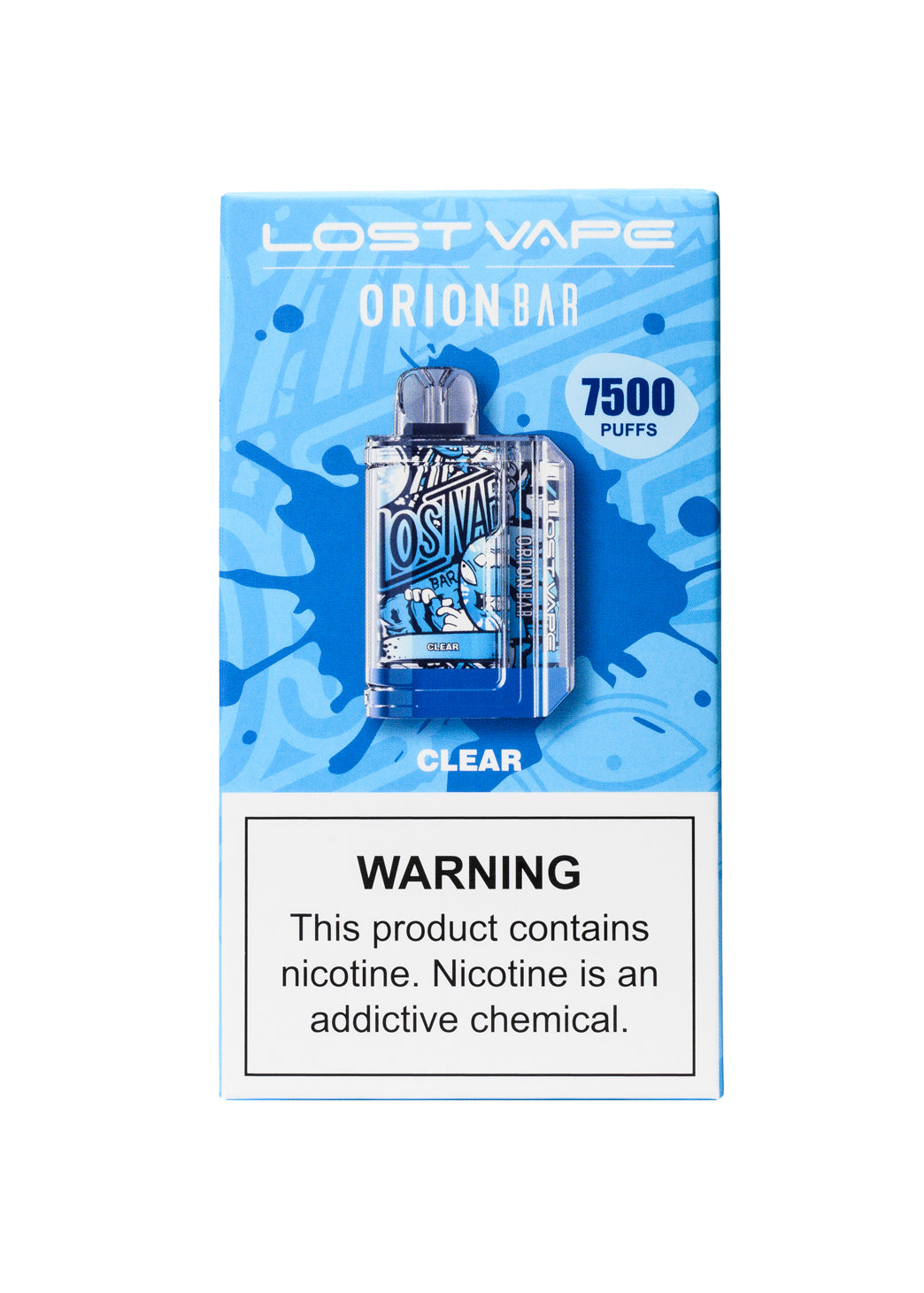 Lost Vape Orion Bar 7500 Clear | GetPop Lost Vape Orion Bar 7500 Clear | GetPop