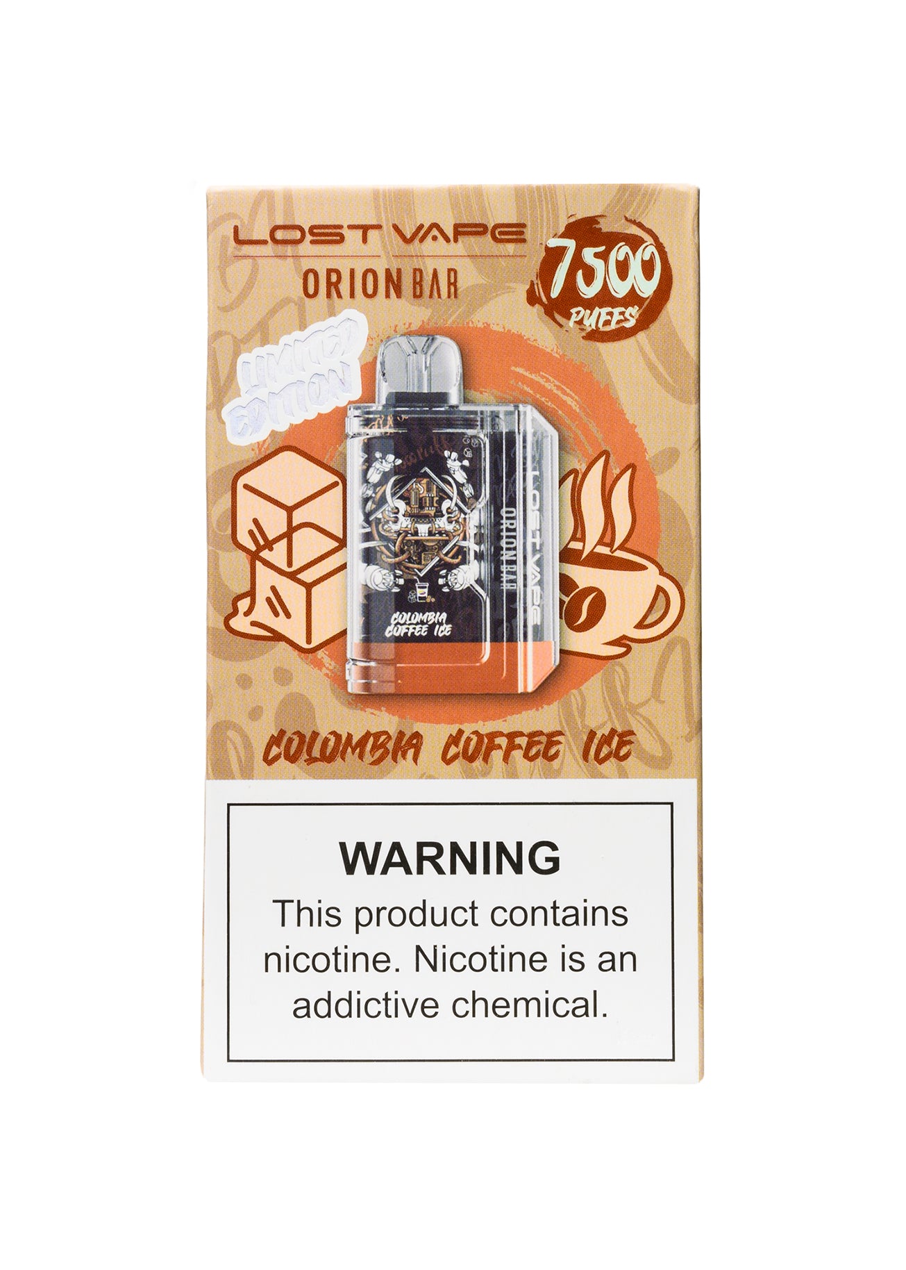 Lost Vape Orion Bar 7500 Colombia Coffee Ice | GetPop Lost Vape Orion Bar 7500 Colombia Coffee Ice | GetPop