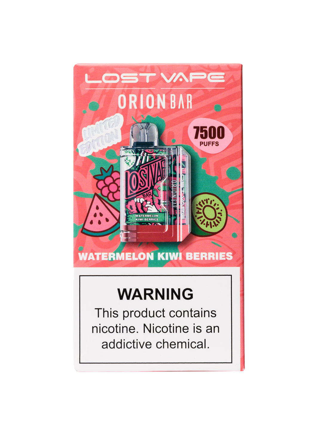 Lost Vape Orion Bar 7500 Watermelon Kiwi Berries | GetPop Lost Vape Orion Bar 7500 Watermelon Kiwi Berries | GetPop