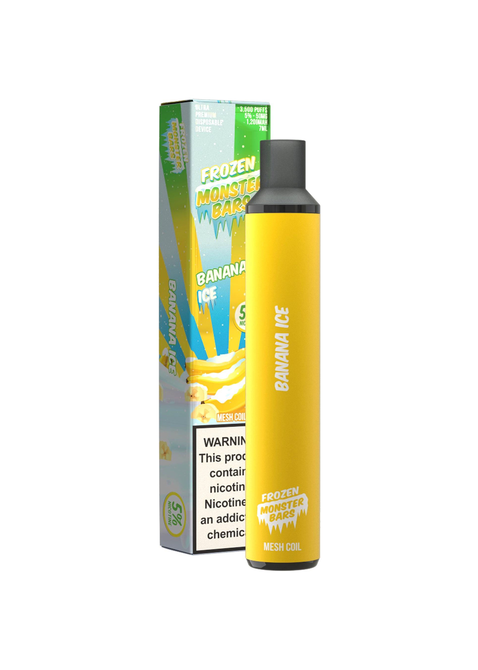 Monster Bars 3500 Banana Ice | GetPop Monster Bars 3500 Banana Ice | GetPop