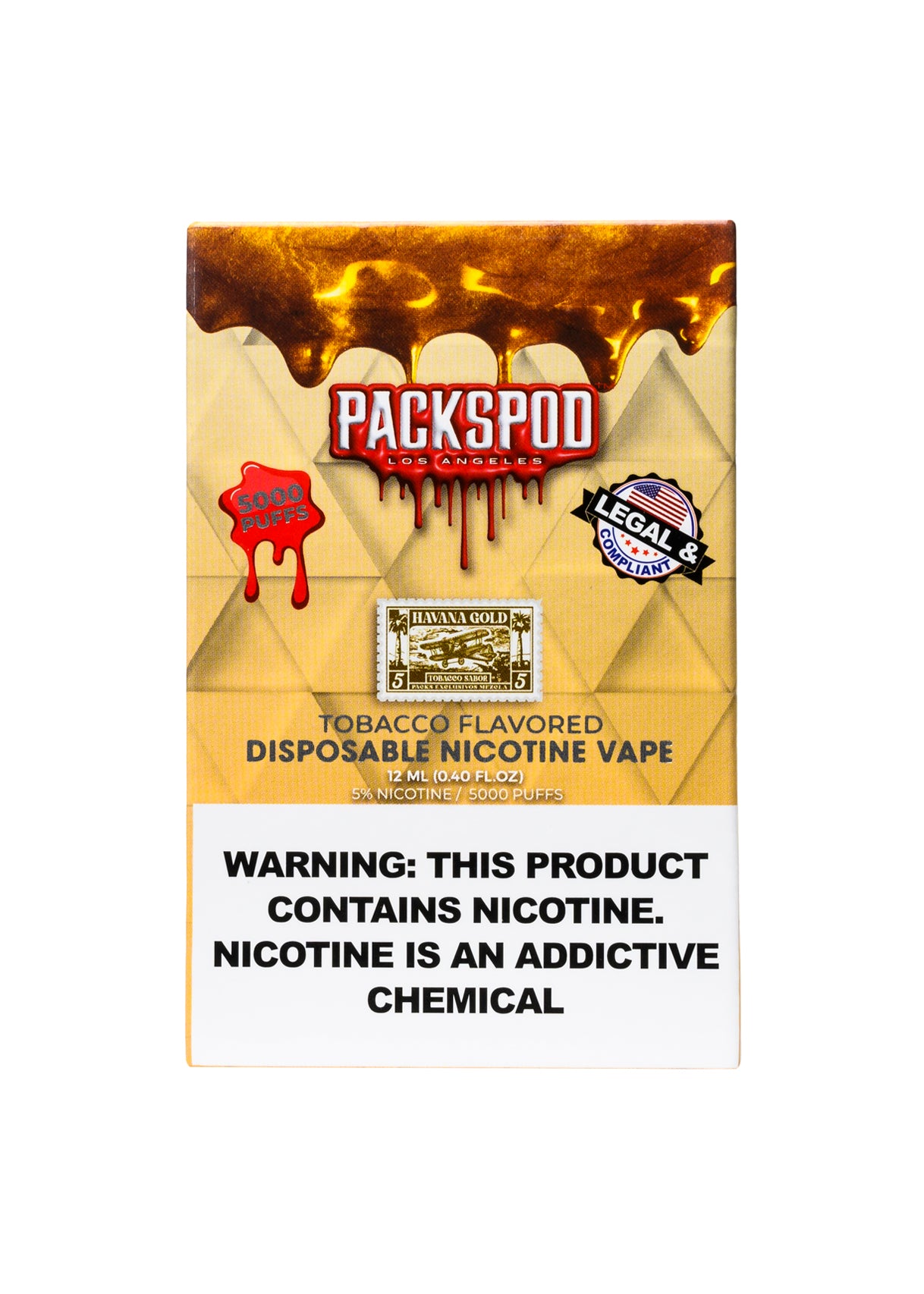 PacksPod 5000 Havana Gold (Tobacco) | GetPop