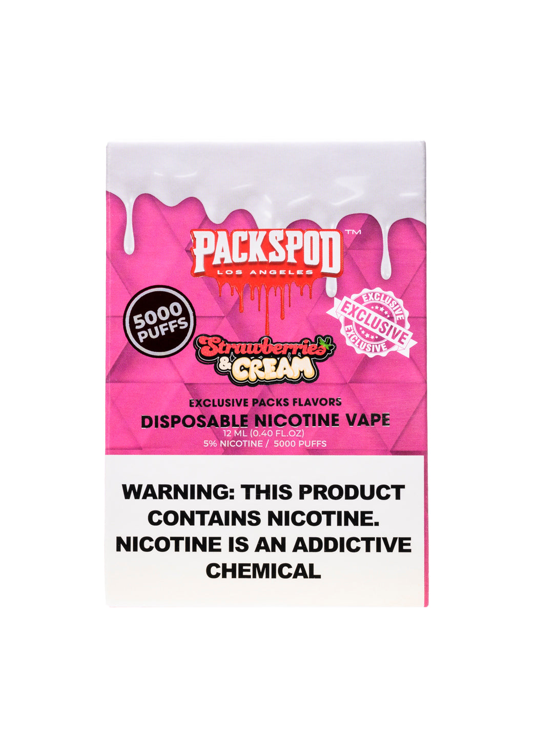 PacksPod 5000 Strawberries and Cream | GetPop PacksPod 5000 Strawberries and Cream | GetPop