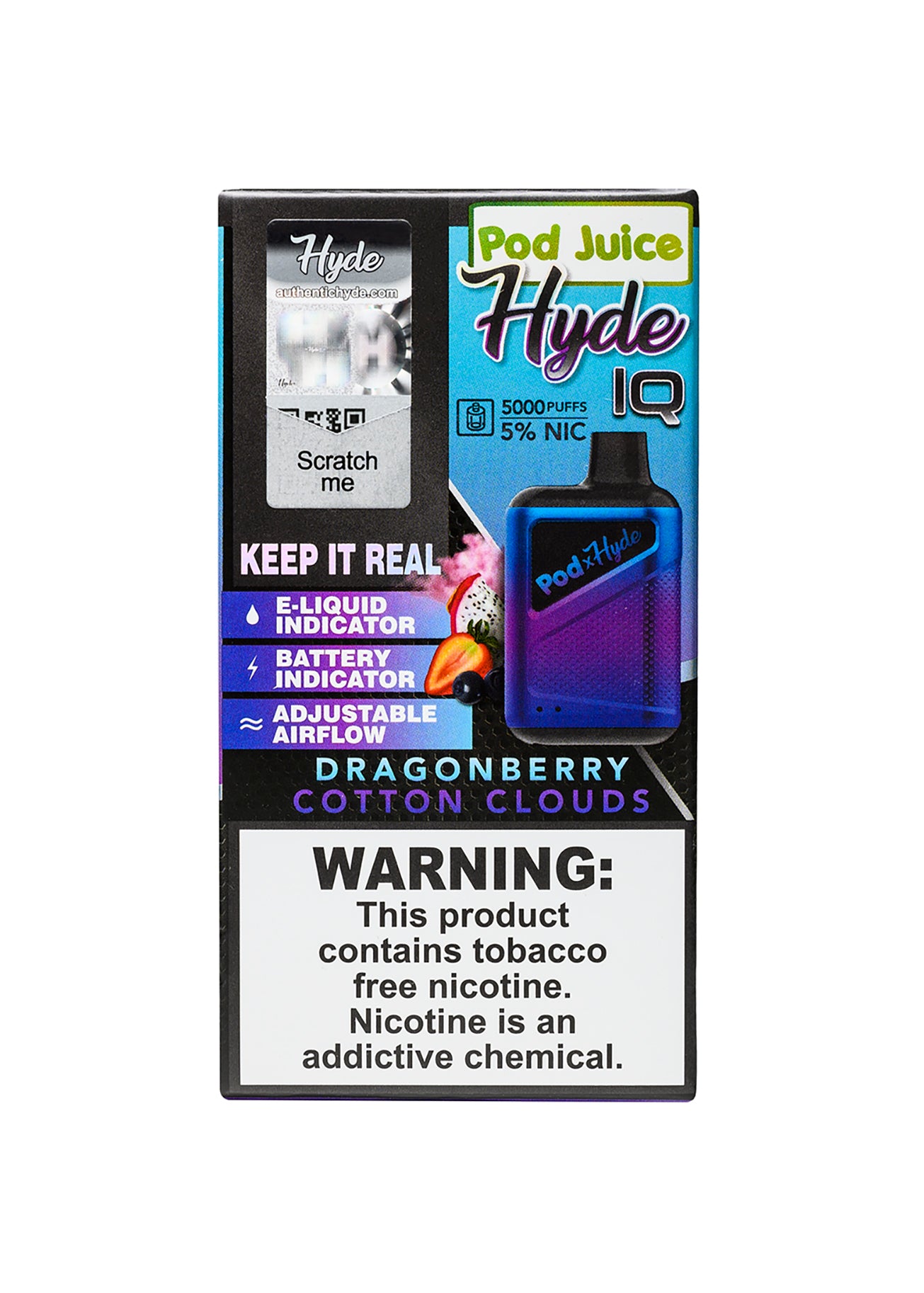 Pod Juice x Hyde IQ 5000 Dragonberry Cotton Clouds | GetPop