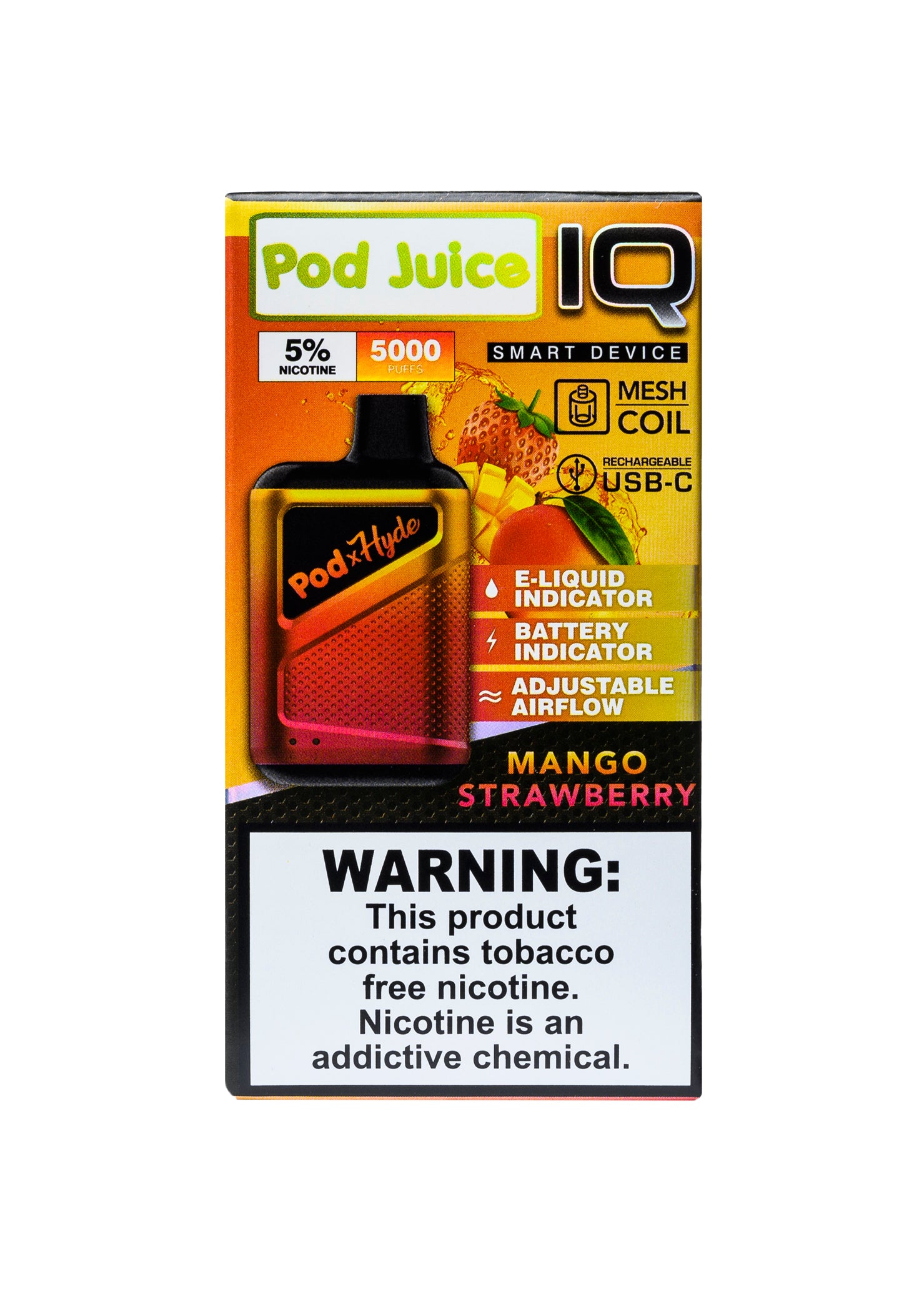 Pod Juice x Hyde IQ 5000 Mango Strawberry