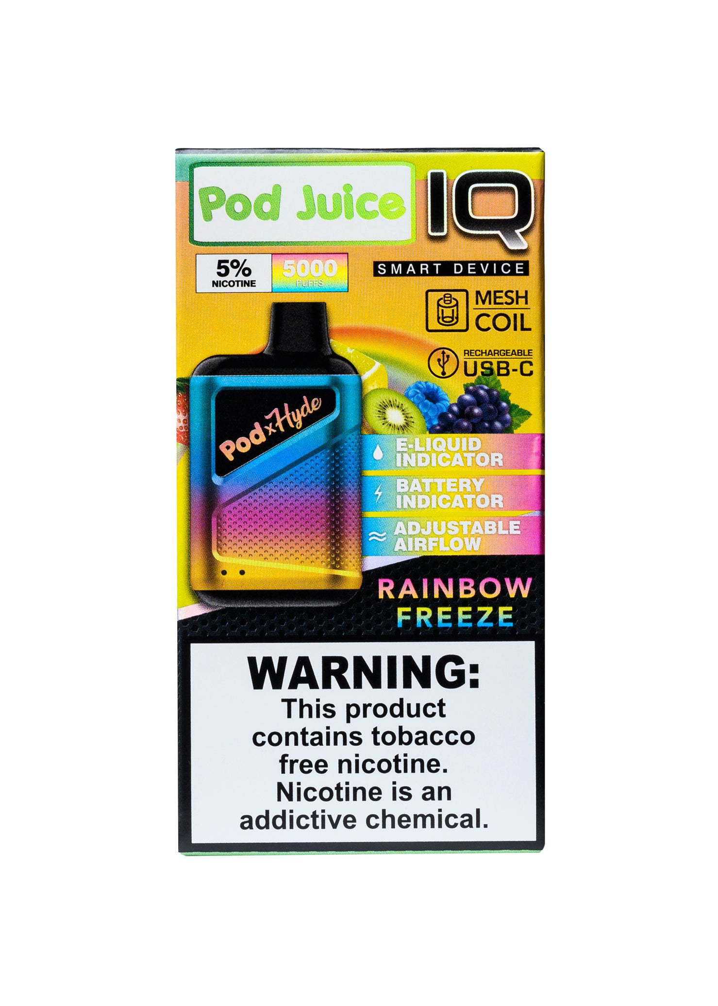 Pod Juice x Hyde IQ 5000 Rainbow Freeze