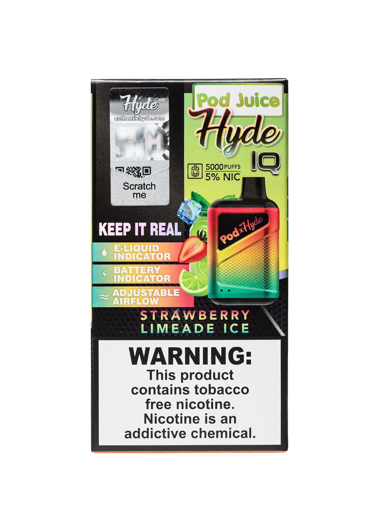 Pod Juice x Hyde IQ 5000 Strawberry Limeade Ice | GetPop