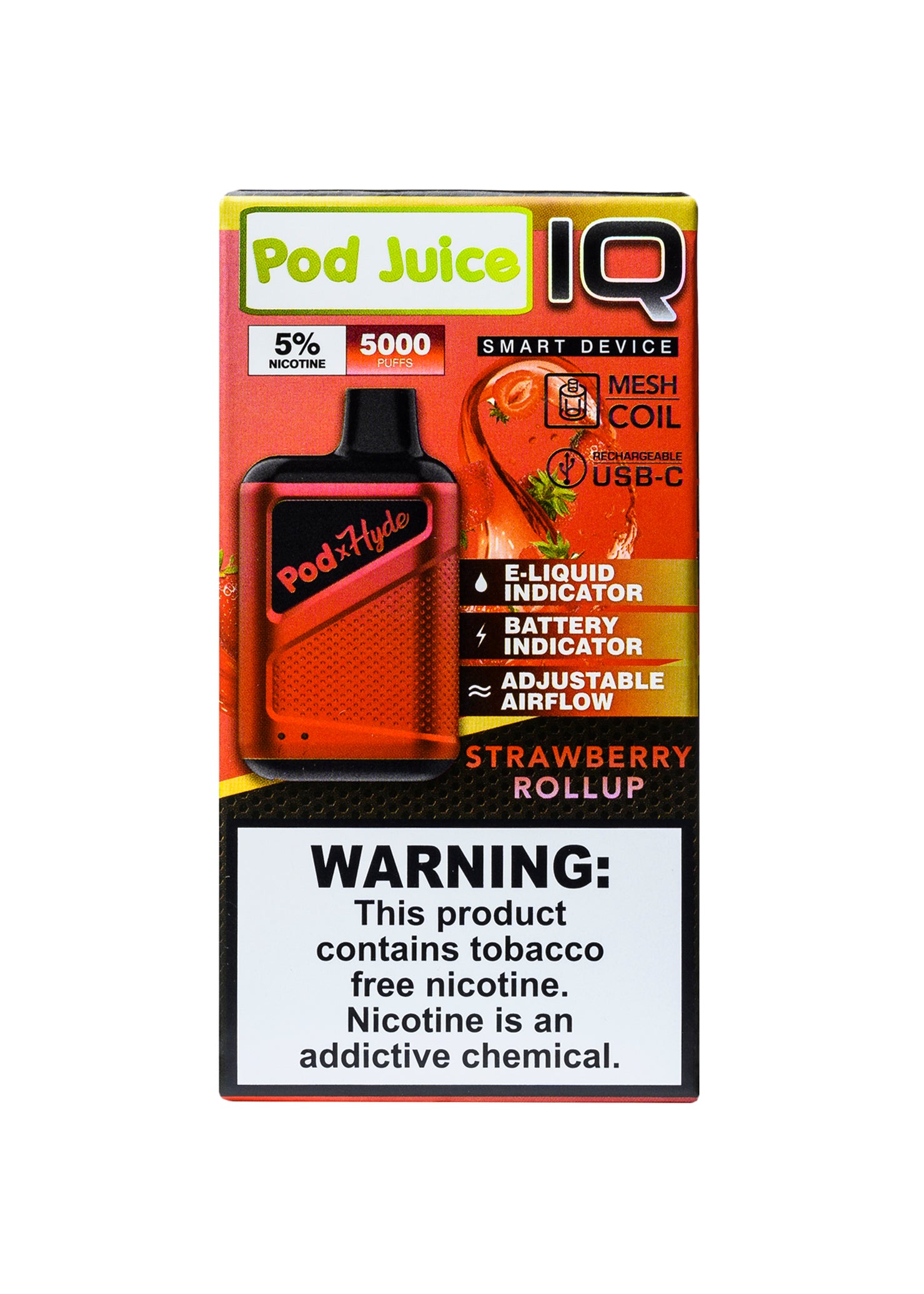 Pod Juice x Hyde IQ 5000 Strawberry Roll Up