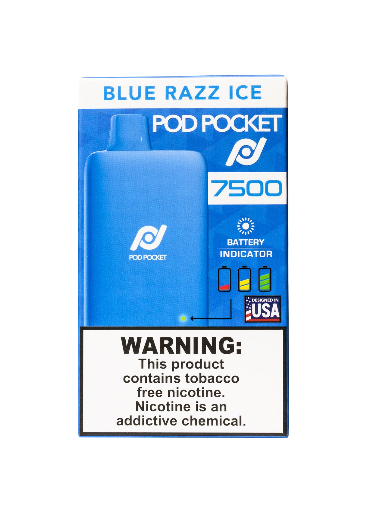 Pod Pocket 7500 Blue Razz Ice