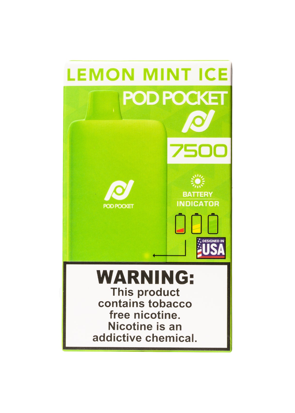 Pod Pocket 7500 Lemon Mint Ice