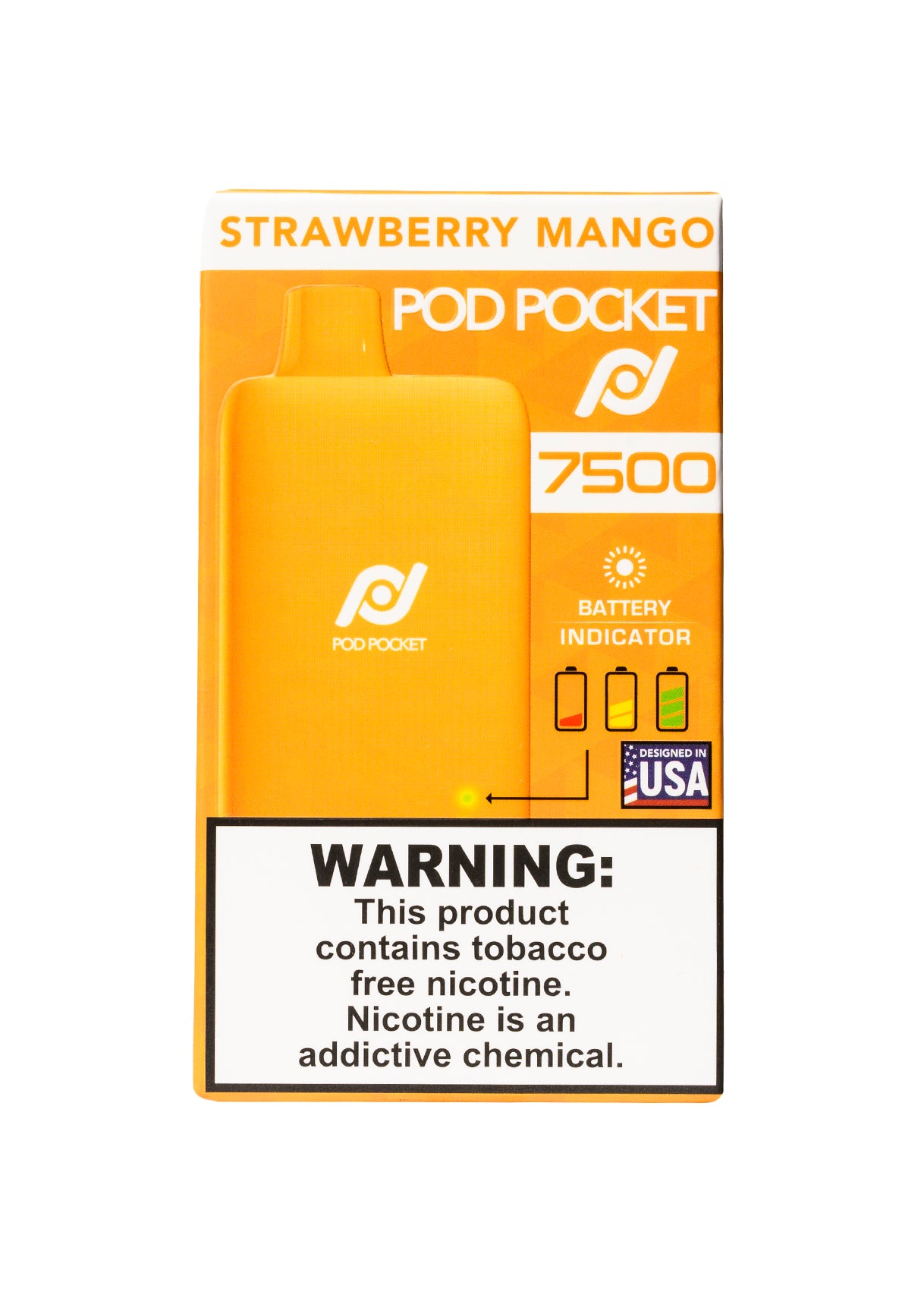 Pod Pocket 7500 Strawberry Mango | GetPop Pod Pocket 7500 Strawberry Mango | GetPop