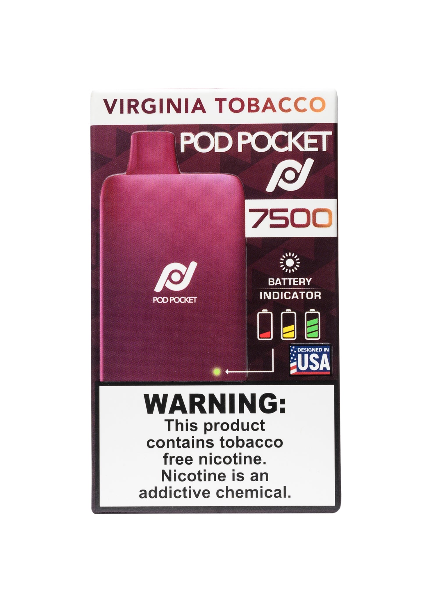 Pod Pocket 7500 Virginia Tobacco