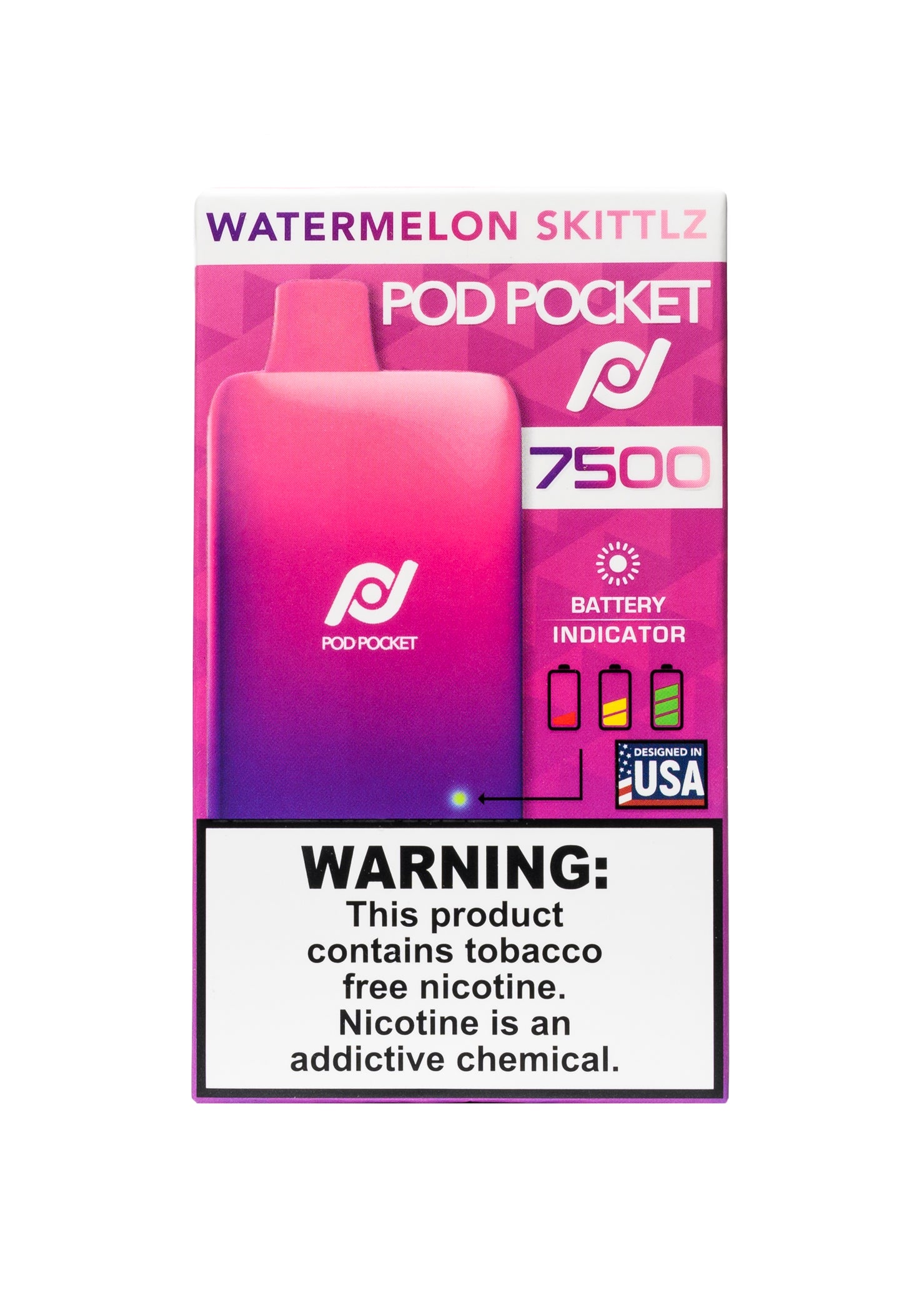 Pod Pocket 7500 Watermelon Skittlz | GetPop