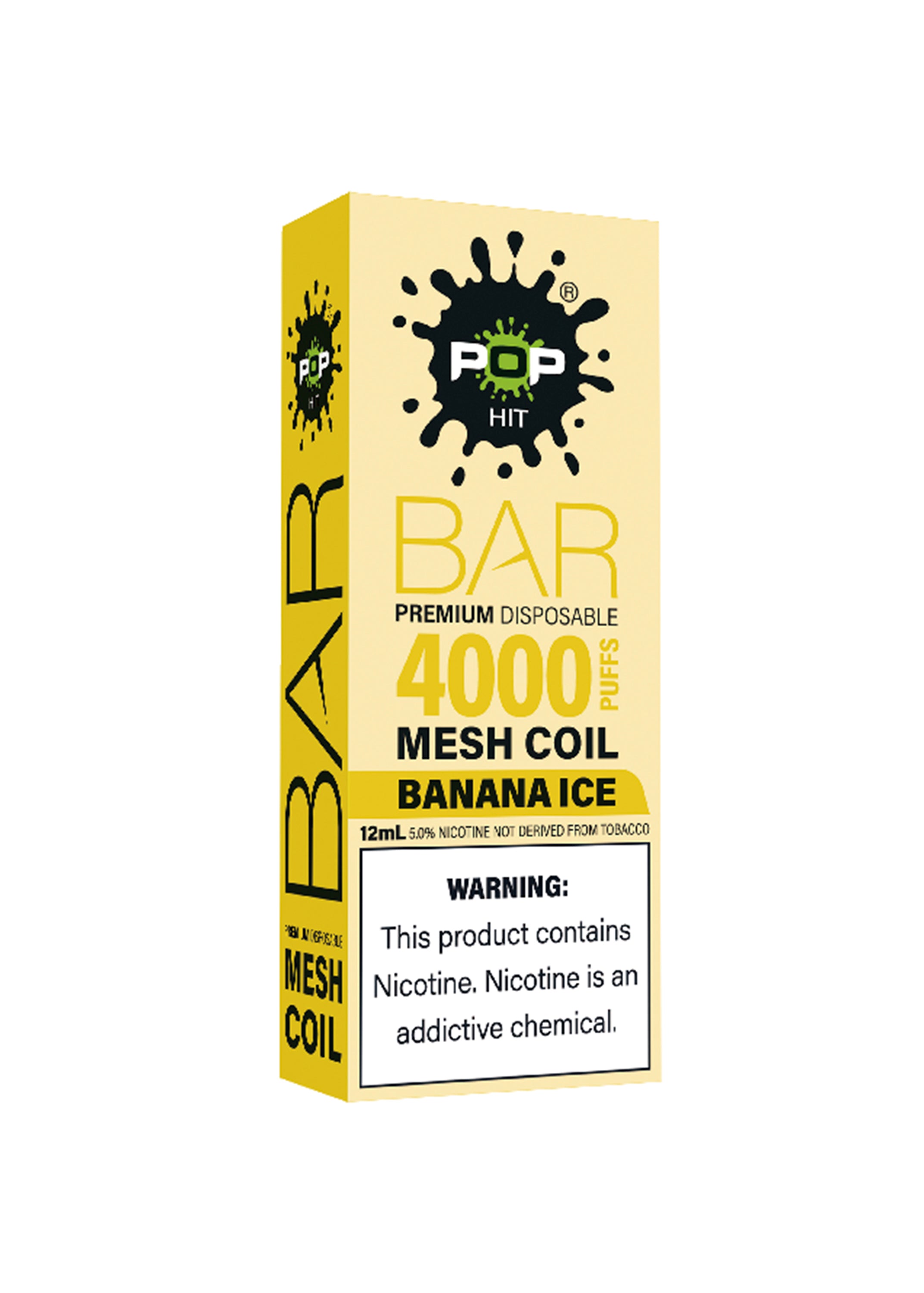 Pop HIT Bar 4000 Banana Ice | GetPop Pop HIT Bar 4000 Banana Ice | GetPop