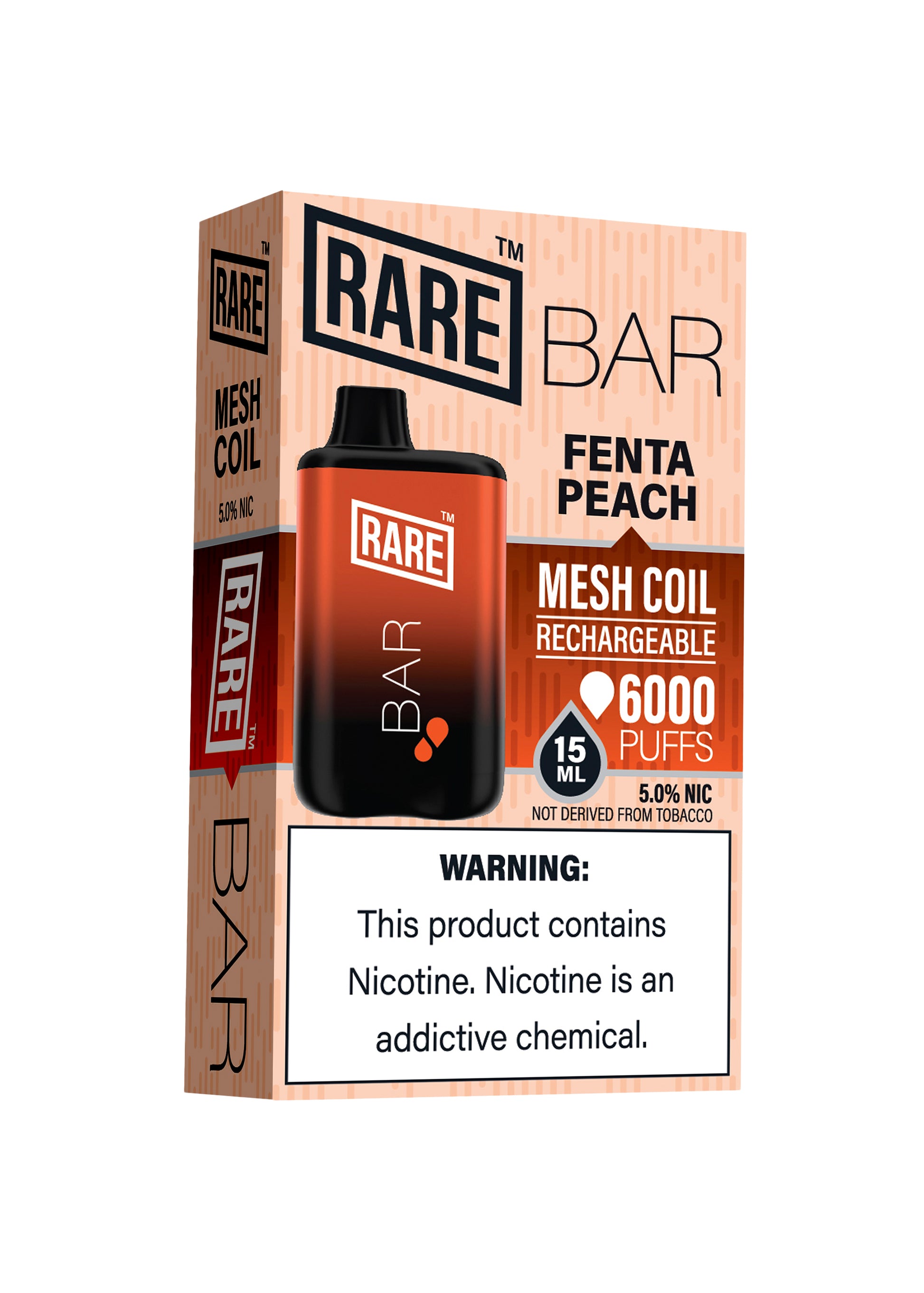 Rare Bar 6000 Mesh Fenta Peach | GetPop Rare Bar 6000 Mesh Fenta Peach | GetPop