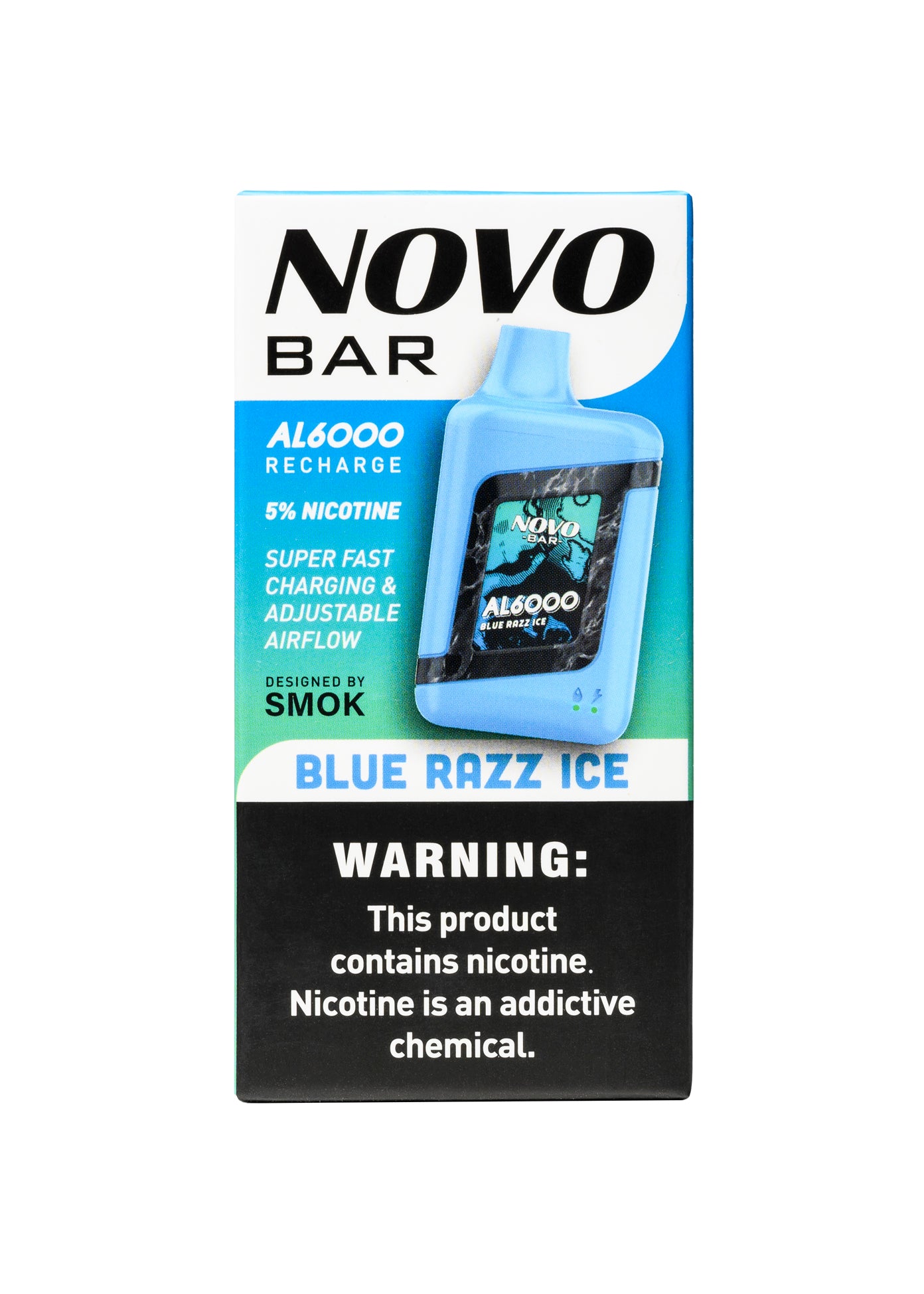 SMOK Novo Bar AL6000 Blue Razz Ice | GetPop